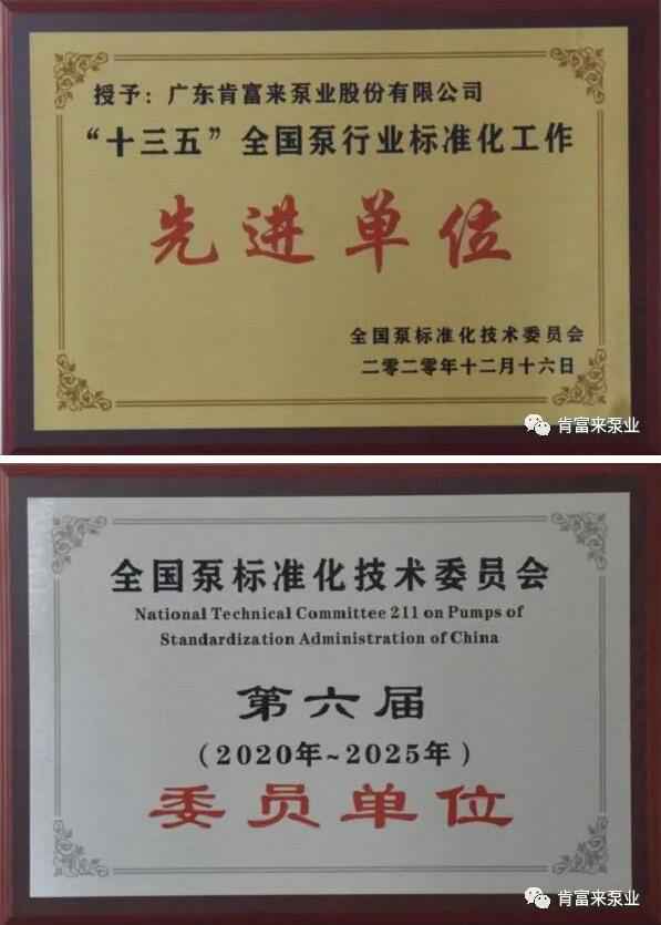星空官方站登录入口-星空online(中国)荣获“十三五”全国泵行业标准化工作先进单位称号